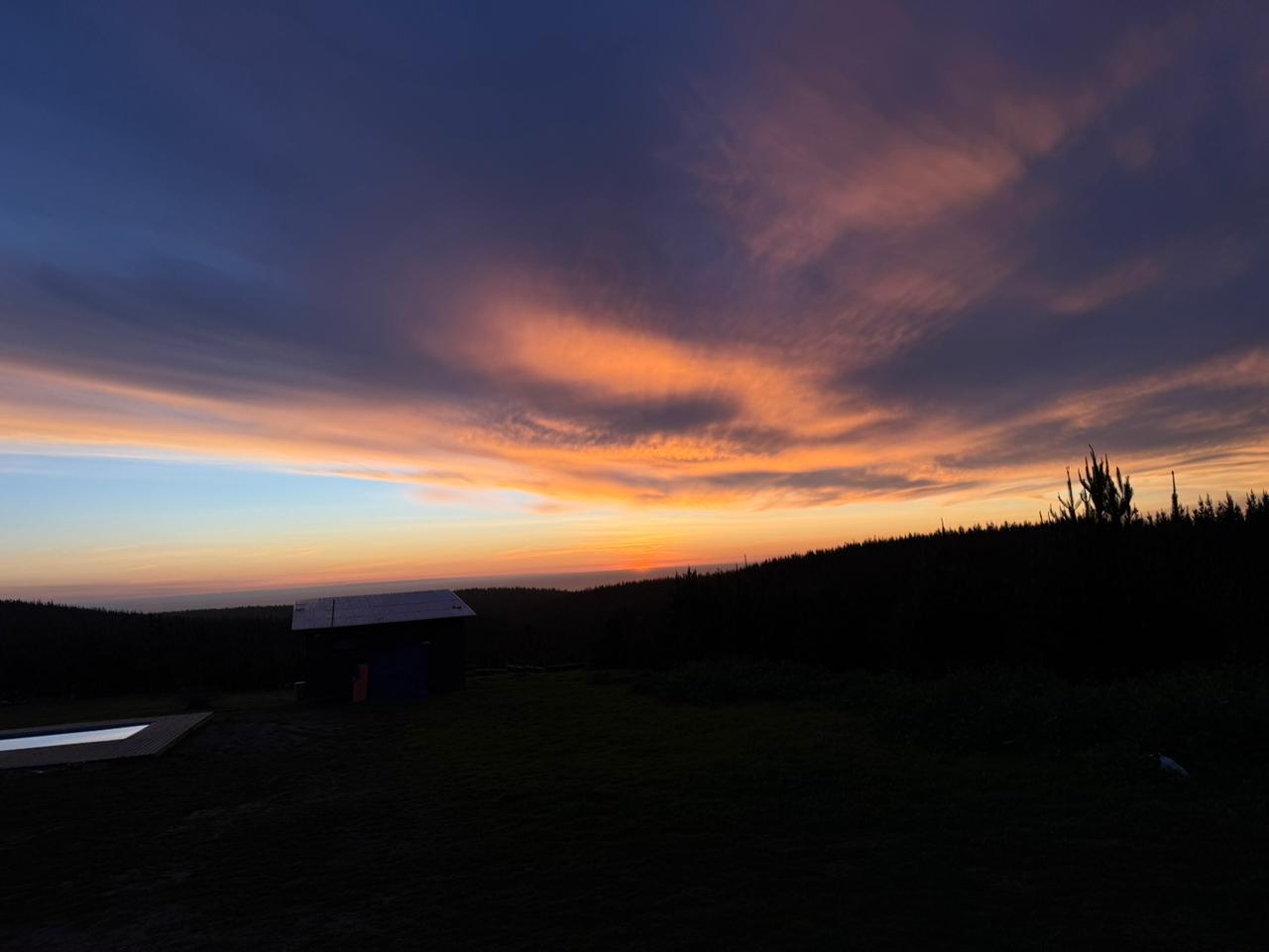 Atardecer desde la alberca